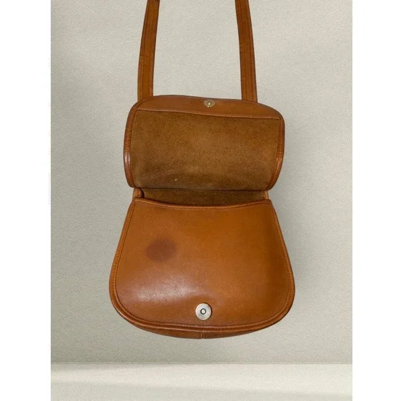 Coach Faiths Legacy Saddle Bag 9949 Brown Leather Made USA Vintage Cross Body - Picture 8 of 11